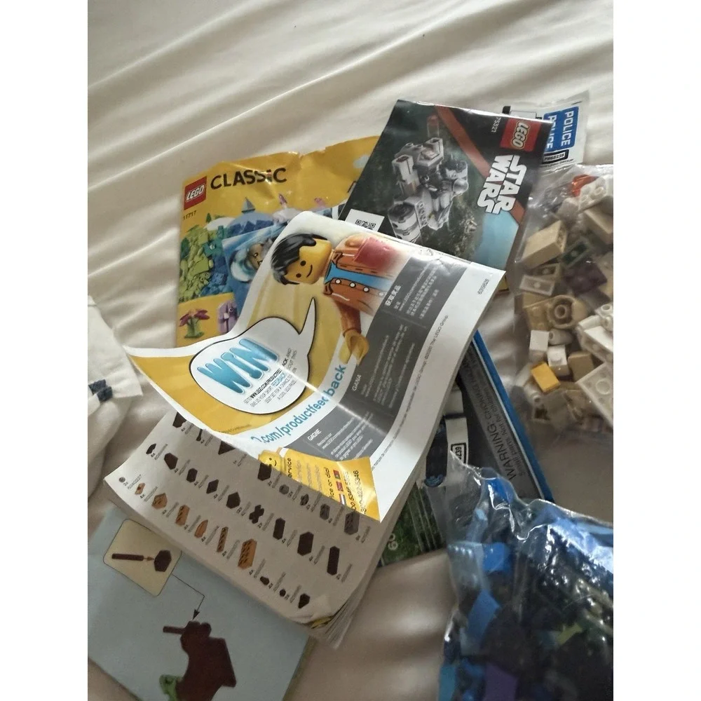 LEGO Lot 4.8 Lbs Star Wars Marvel City Minifigures Manuals Mixed Bulk